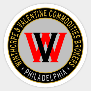 Winthorpe & Valentine Commodities Brokers Sticker